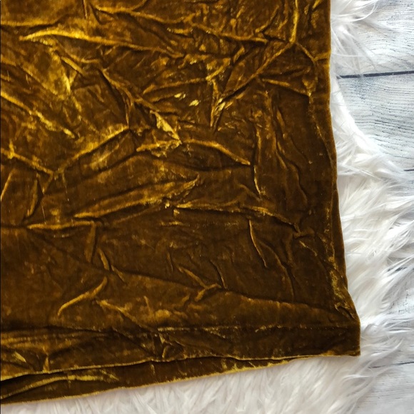 Sandro Paris Alberta Velvet Ocre Gold Blouse - Picture 8 of 12